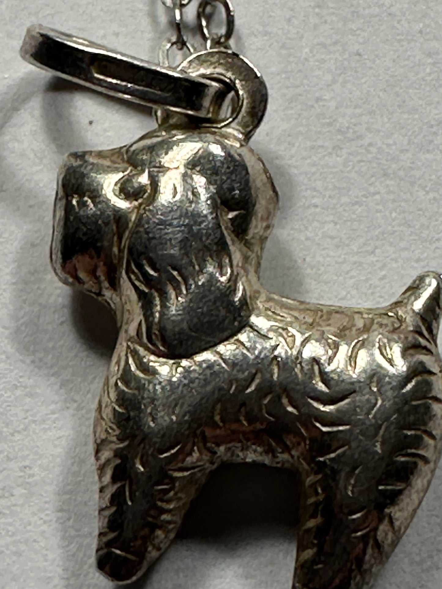 Cute Vintage doggy pendant on a 925 silver chain